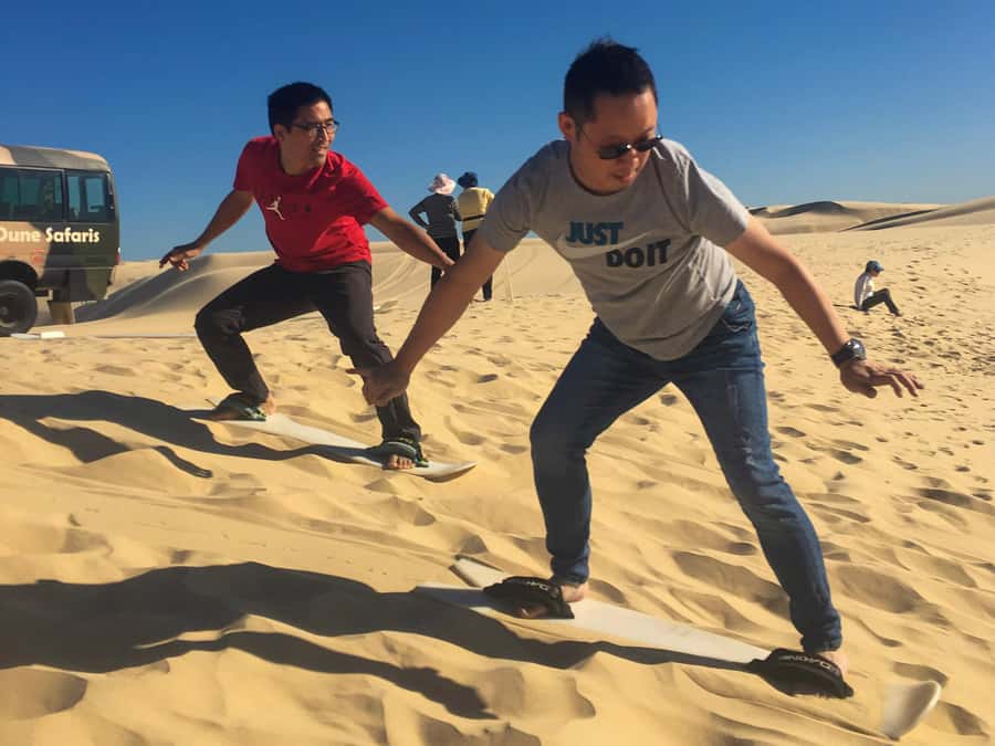 Port Stephens: Unlimited Sandboarding with 4WD Dune Transfer - The 10-minute 4WD transfer across the dunes