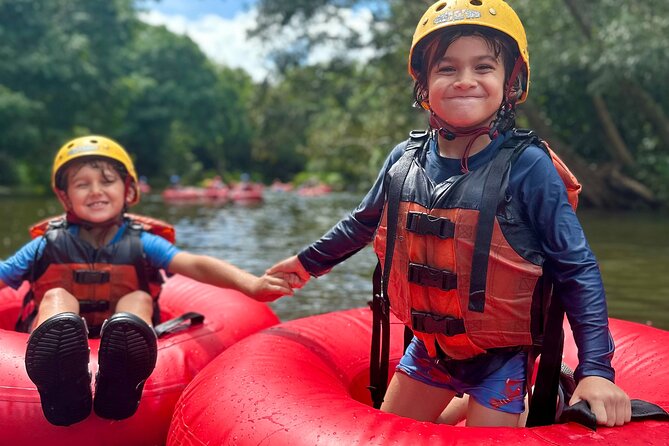 Rainforest River Tubing from Cairns - Getting ready at Aussie Drifterz Tubing Tours