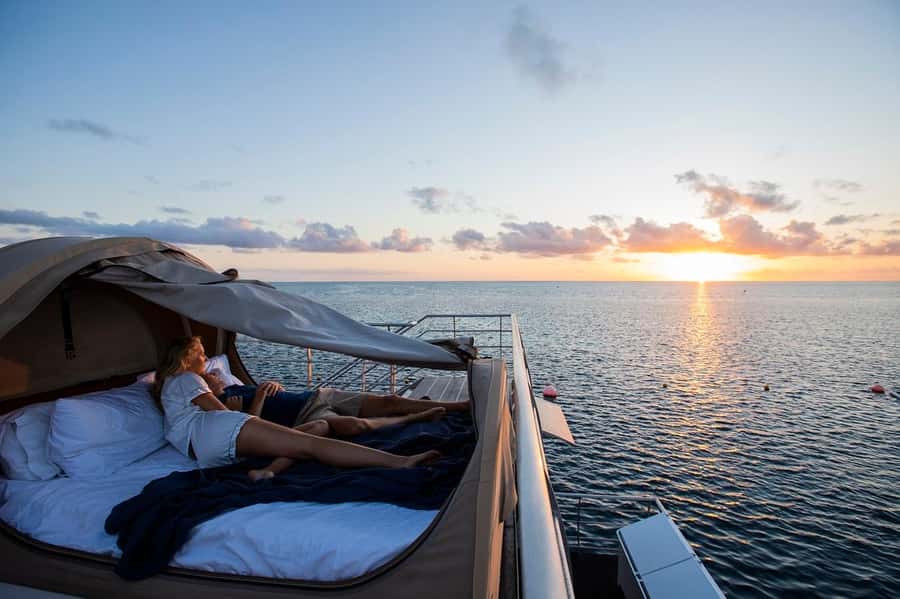 Reef Sleep: 2-Day Great Barrier Reef Pontoon & Gourmet Meals - Arriving beside the coral wall at Hardy Reef