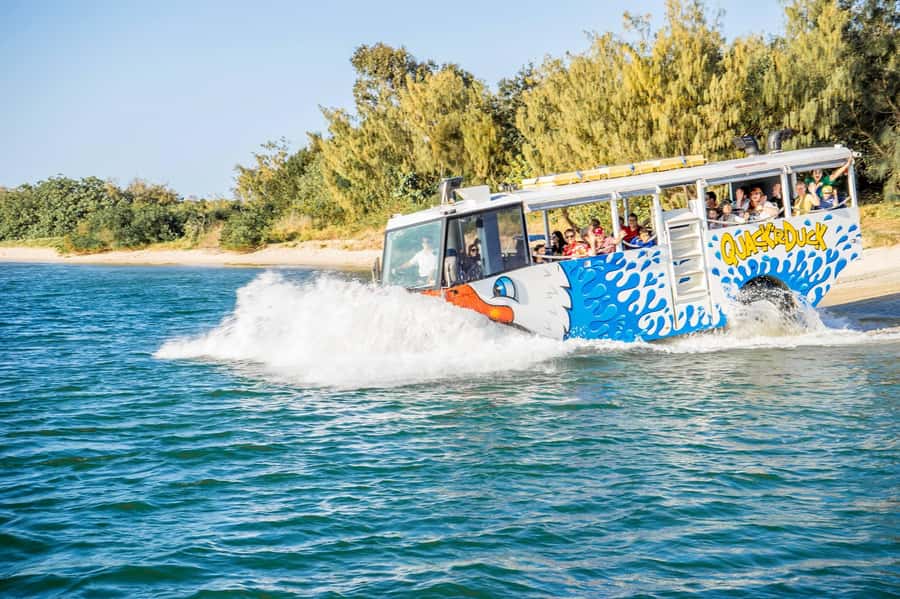 Surfers Paradise: Guided Gold Coast Amphibious Bus Tour - The bus-to-boat change