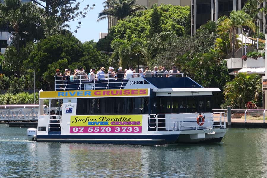 Surfers Paradise Sightseeing City Lights Cruise - Marina Mirage, yachts, and the Gold Coast Broadwater