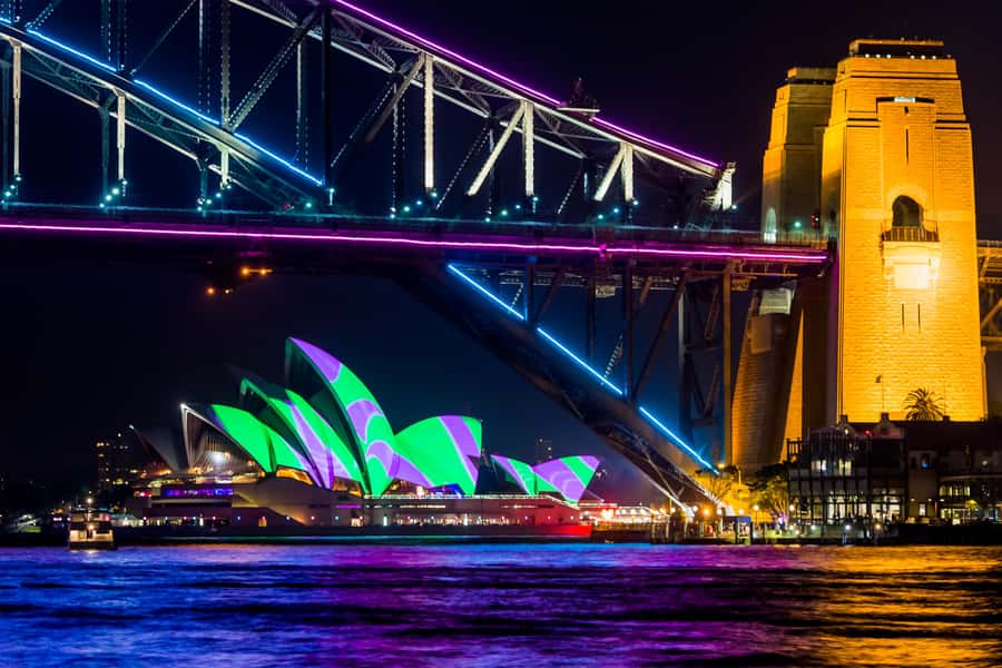 Sydney: Bring Your Own Drinks Vivid Harbour Cruise - Why a small catamaran works so well for Vivid Sydney