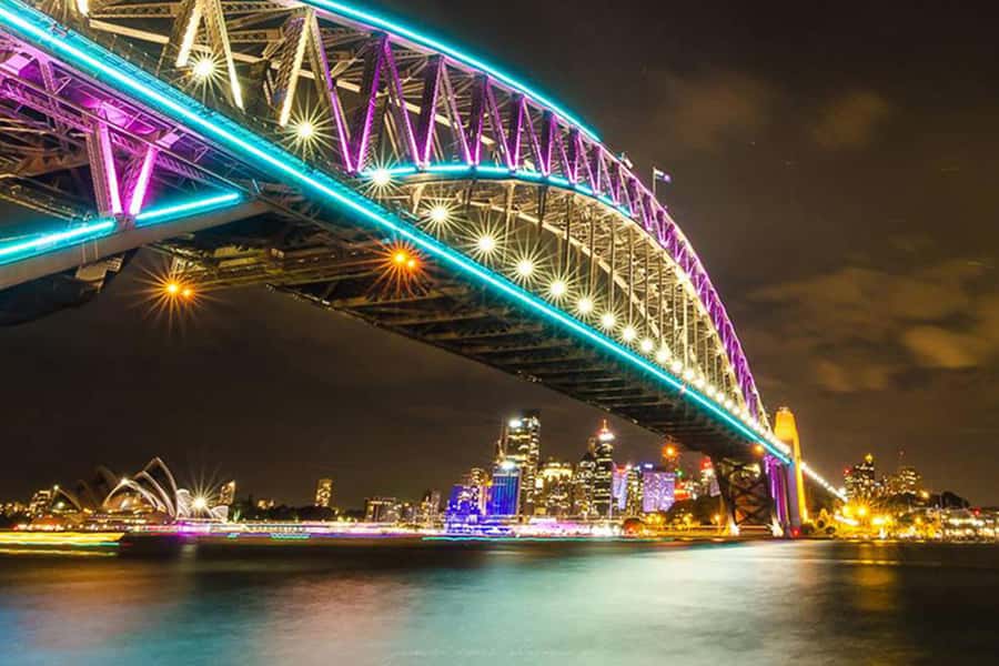 Sydney: Bring Your Own Drinks Vivid Harbour Cruise - Boarding at Pier 2 in Walsh Bay