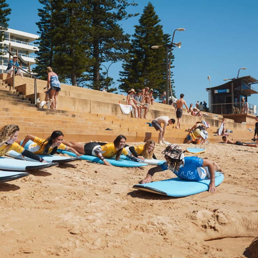 Sydney: Dee Why Beach Group Surfing Lesson - Learning the pop-up and catching your first wave