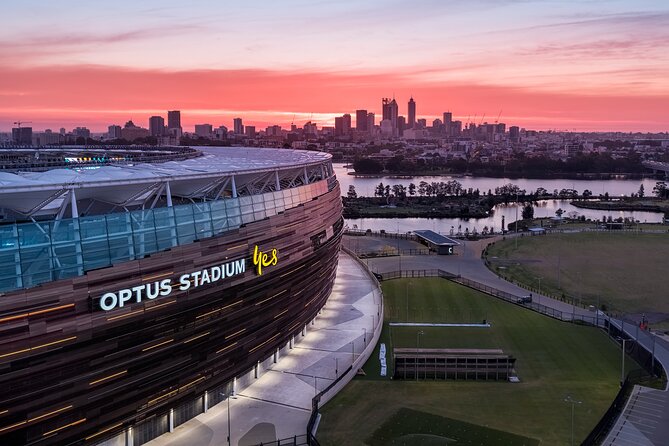 The Optus Stadium Tour - Sitting where players and coaches sit