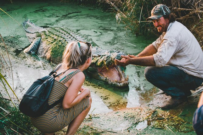 Top End Safari Camp Day Tour - A pool, a pause, and a small catch