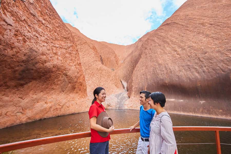 Uluru: Sacred Sites & Sunset Tour with Wine & Cheeseboard - The Short Walk To Mutitjulu Waterhole