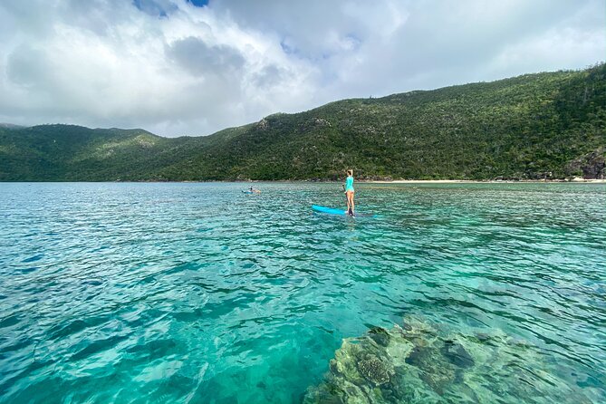 Whitsunday Islands Sail, SUP & Snorkel Tour- Small group - SUP, clear-bottom kayak, swimming, or doing nothing