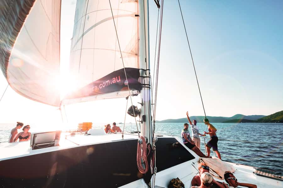 Whitsundays Sailing & Snorkelling Day Tour – All Inclusive - Leaving Coral Sea Marina for Langford Island